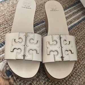 Tory Burch Leather Wedge Sandals